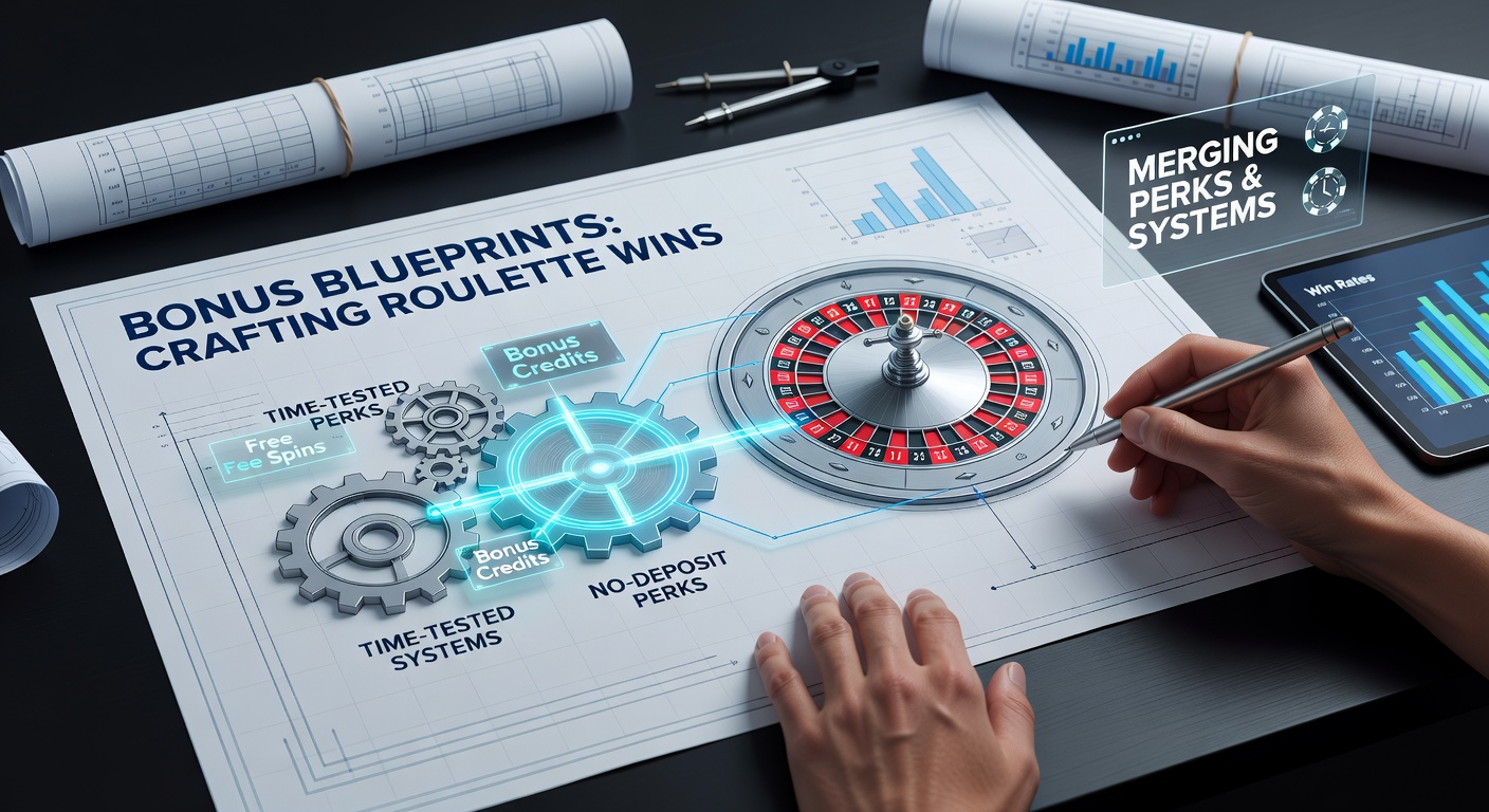 Vibrant roulette table overlaid with glowing bonus chip icons and strategy charts, illustrating the fusion of free perks and classic betting patterns