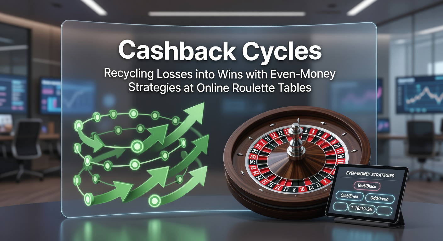 Online roulette table displaying even-money bets on red and black with cashback icons overlayed, illustrating loss recovery mechanics