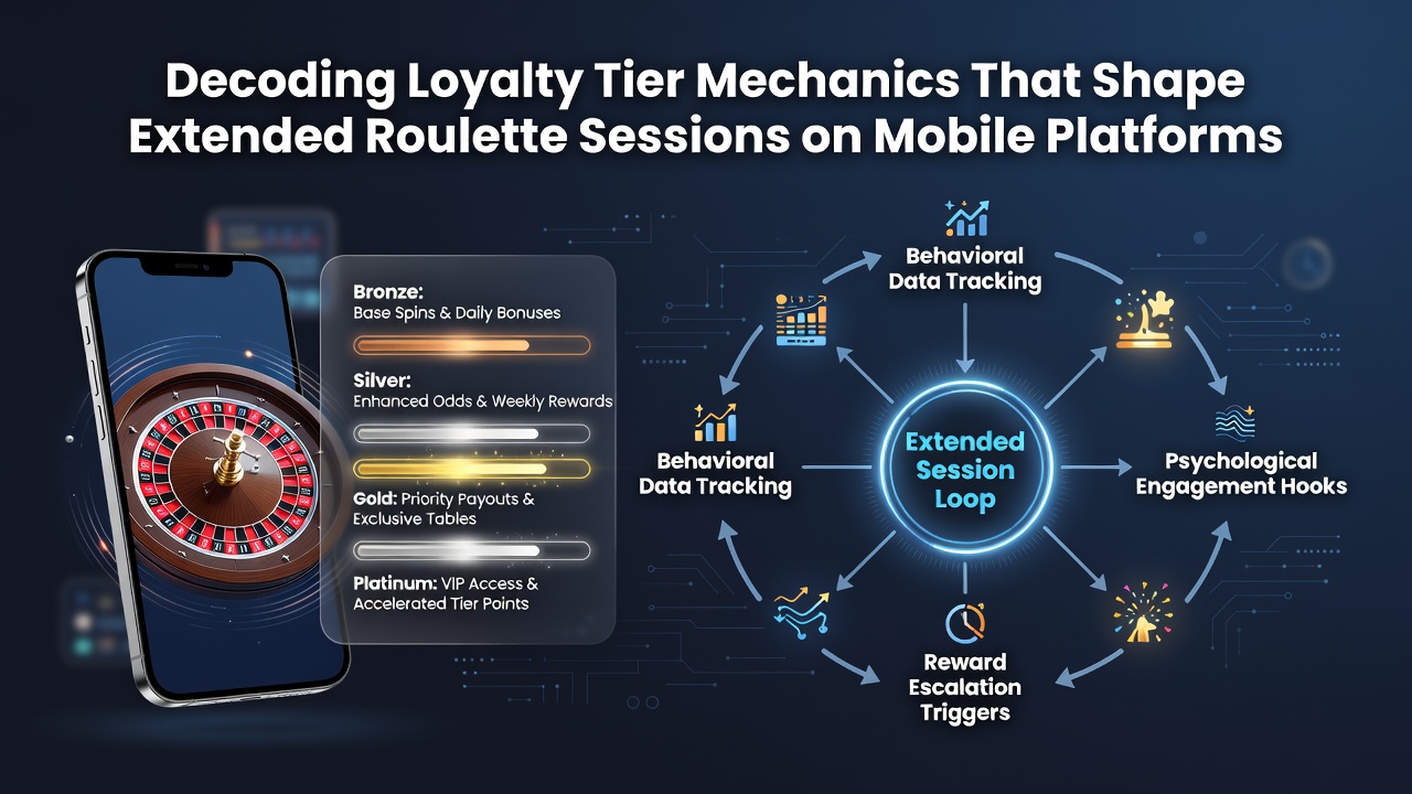 Loyalty tier dashboard showing progression bars and unlocked mobile roulette rewards