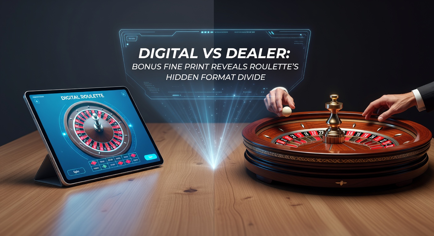 Split-screen view showing a digital RNG roulette wheel on the left and a live dealer spinning a physical wheel on the right, highlighting format contrasts