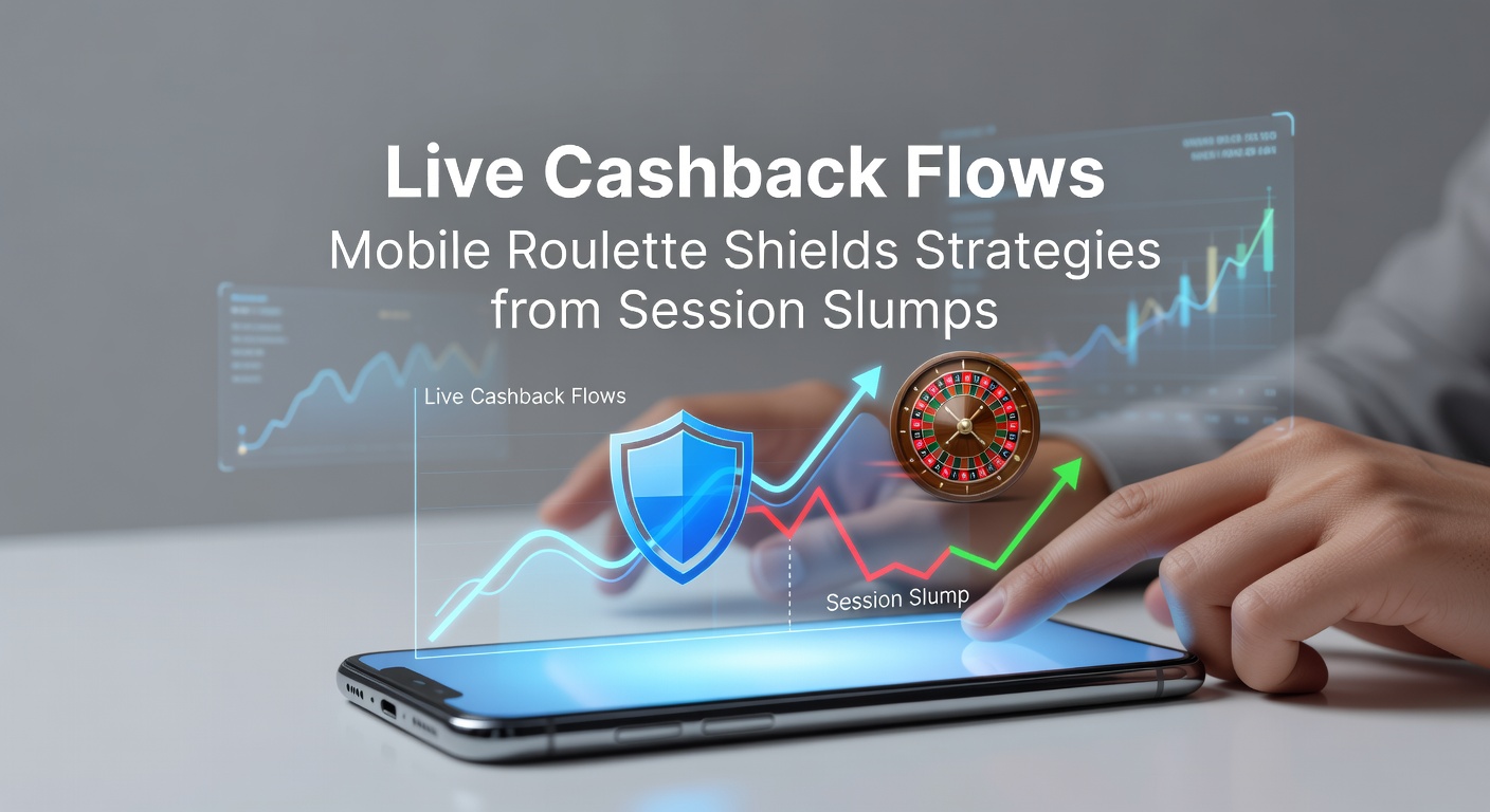 Mobile roulette interface displaying live dealer spins with cashback meter active during a session