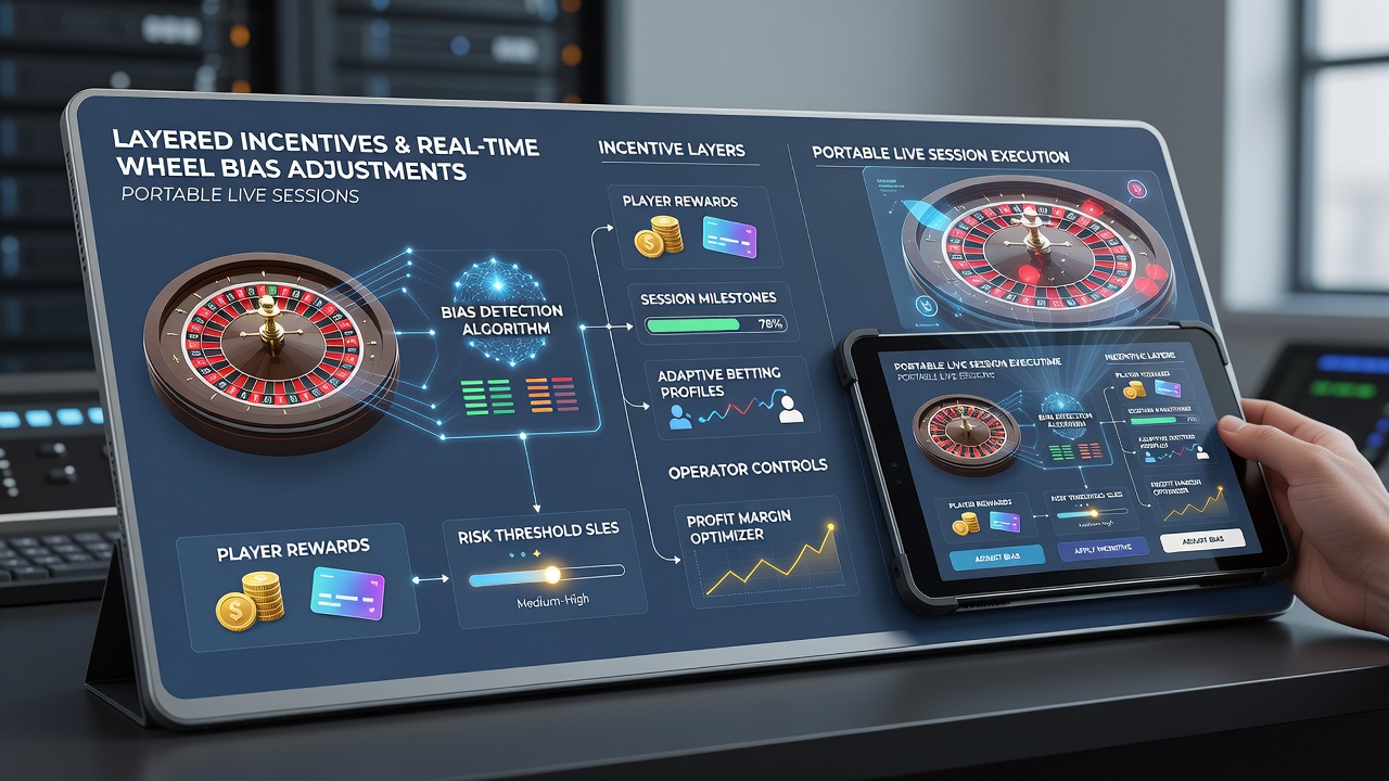 Mobile screen capture illustrating real-time wheel bias overlay synchronized with active bonus tier indicators during a live roulette session