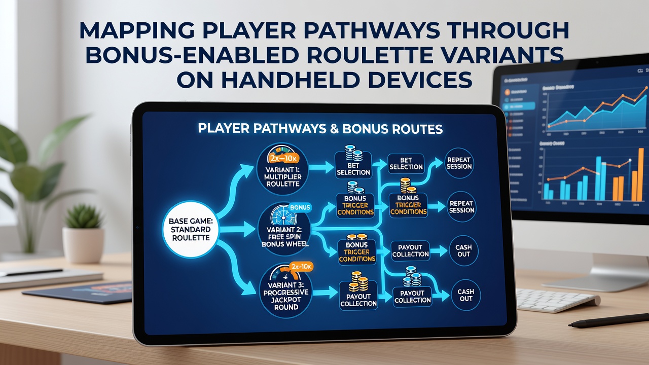 Player journey diagram illustrating transitions between roulette variants via mobile bonuses