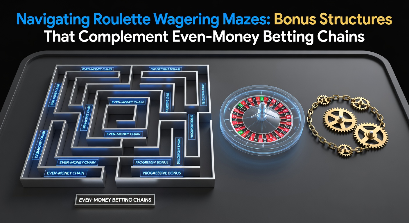 Roulette table displaying even-money bet options like red, black, odd, and even, with overlaid bonus icons highlighting wagering progress