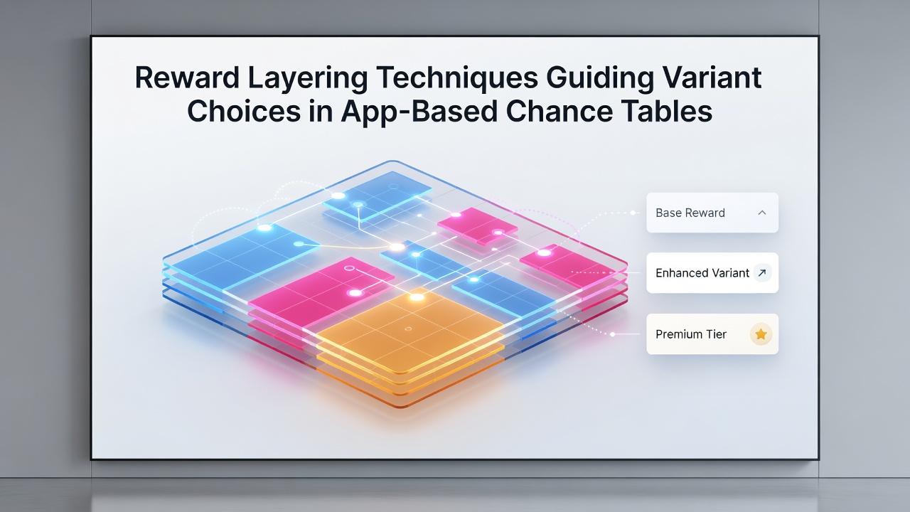 Detailed view of chance table variants with overlaid reward layer indicators and progression trackers