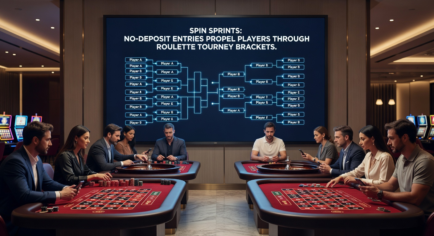Screenshot of a live Spin Sprint bracket interface displaying player rankings, spin counters, and no-deposit entry prompts