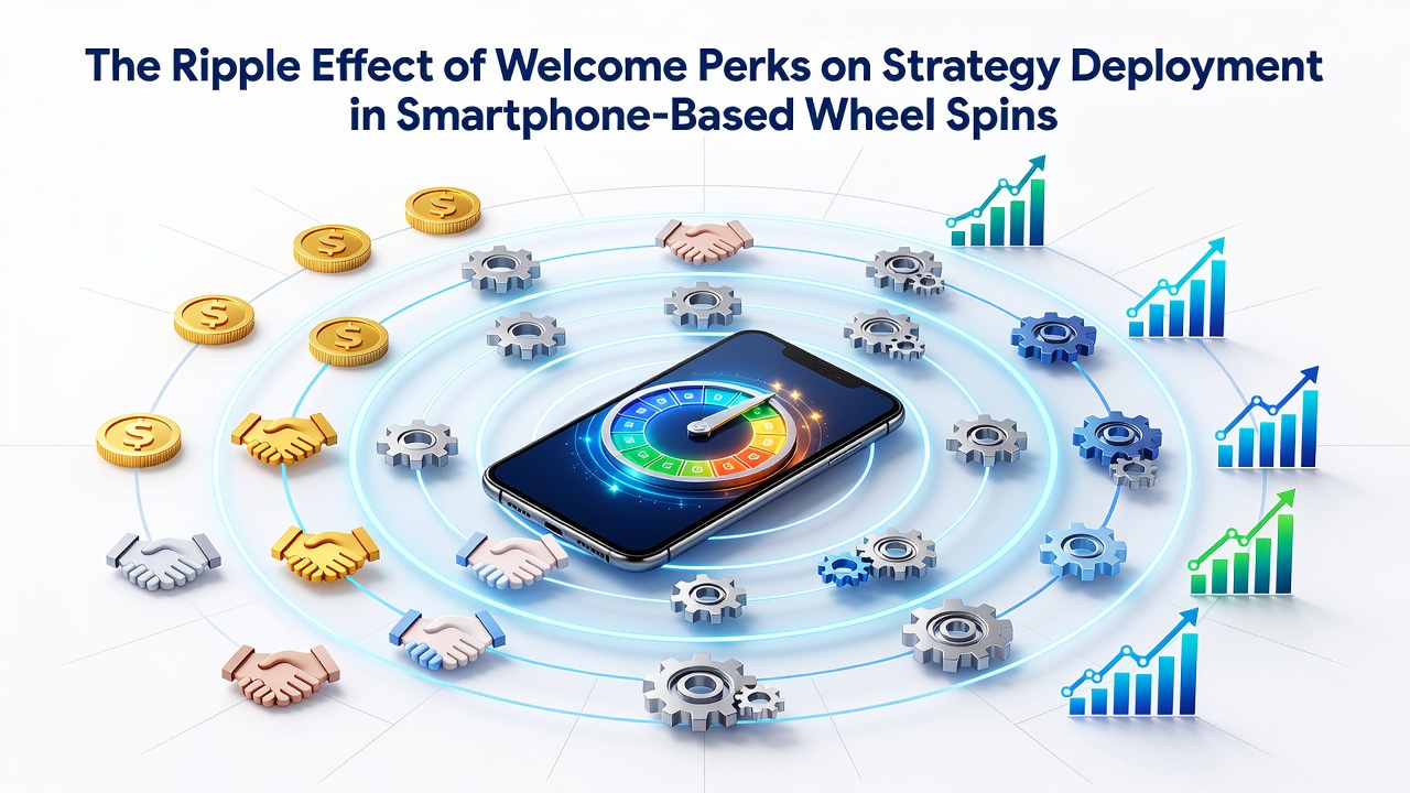 Smartphone screen showing roulette wheel interface alongside welcome bonus indicators