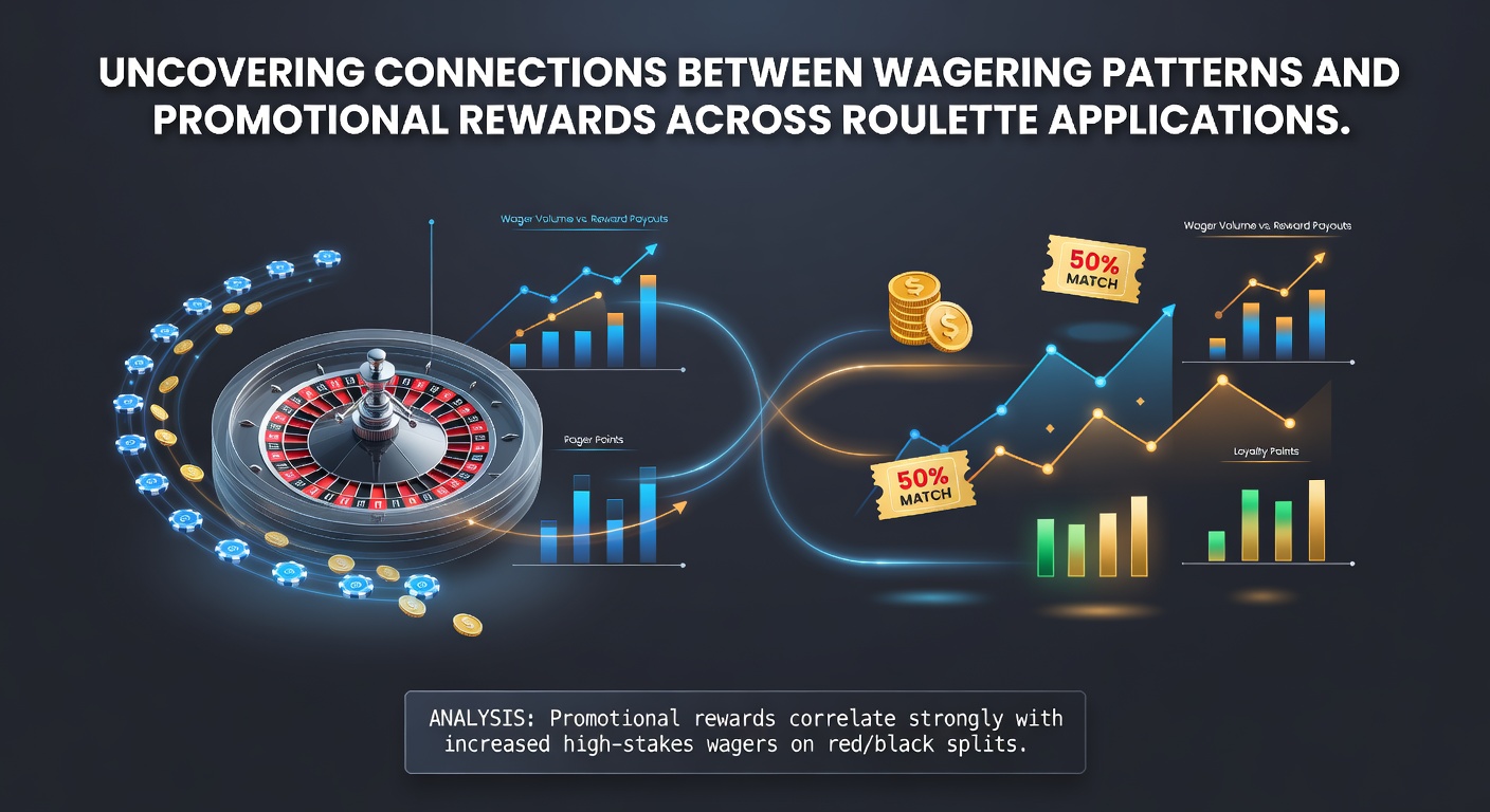 Illustration of roulette wagering patterns linked to promotional rewards on mobile apps